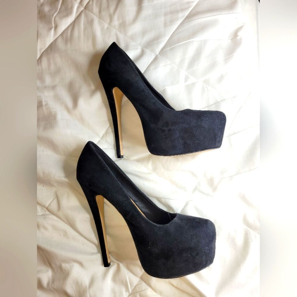 Asos Stilletto Heels, sz 9 (6in), black.